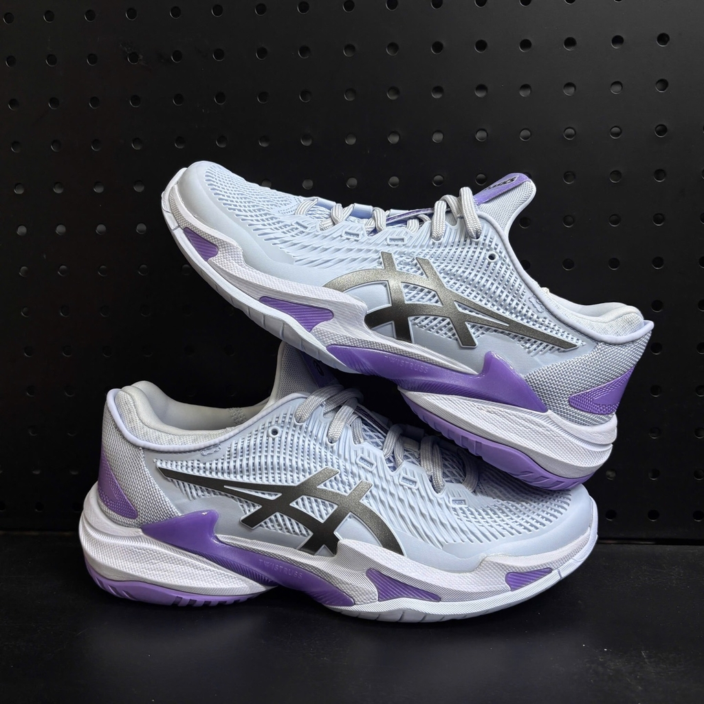 Giày Pickleball ASICS COURT FF 3 NIGHT ENERGY Nữ – Xanh Tím/Bạc – 1042A332-400