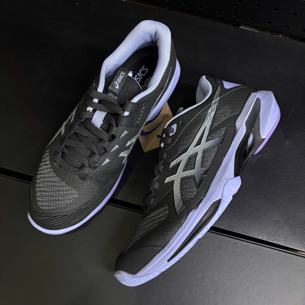 Giày Pickleball ASICS SOLUTION SPEED FF 4 NIGHT ENERGY Nam – Xám Than/Bạc – 1041A542-020