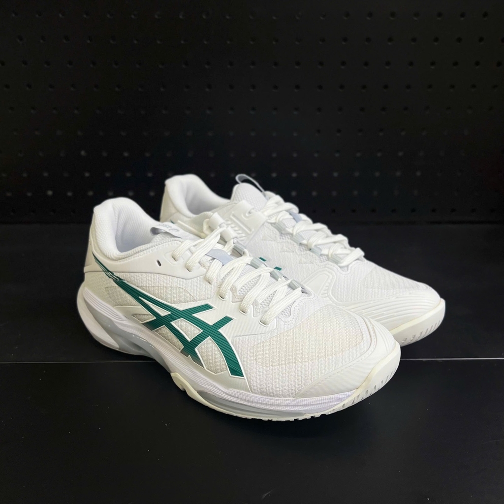 Giày Pickleball ASICS Solution Speed FF 4 Nam – Trắng/Xanh Lá – 1041A532-103