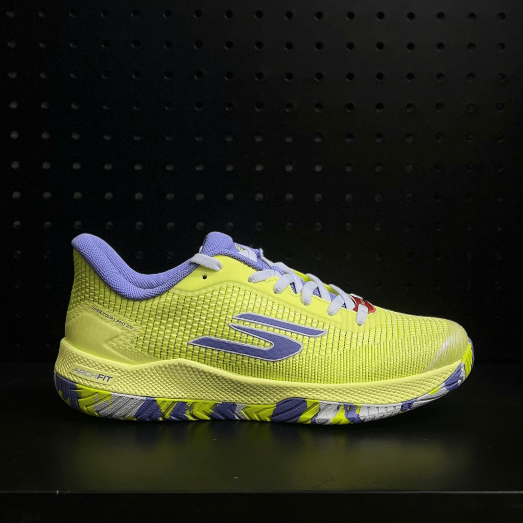 Giày Pickleball Skechers Viper Court Pro 2.0 Nữ – Xanh Chuối/Tím – 172109-LMLV