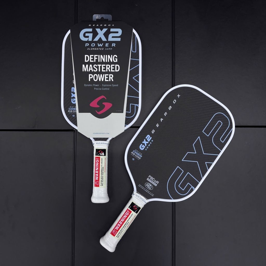 Vợt Pickleball Gearbox GX2 Power Limited Edition – Trắng 16mm