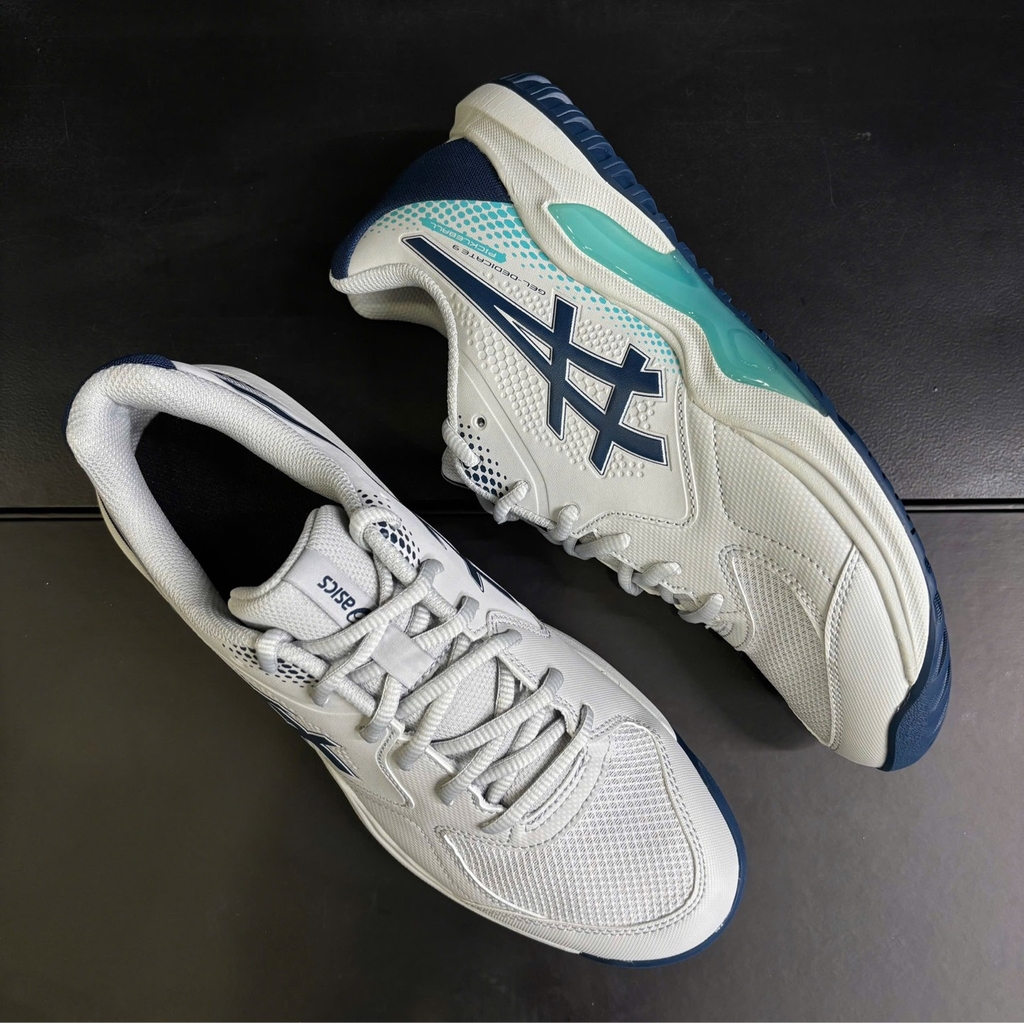 Giày Pickleball ASICS GEL-DEDICATE 9 Nam – Xám/Xanh Dương – 1041A545-020