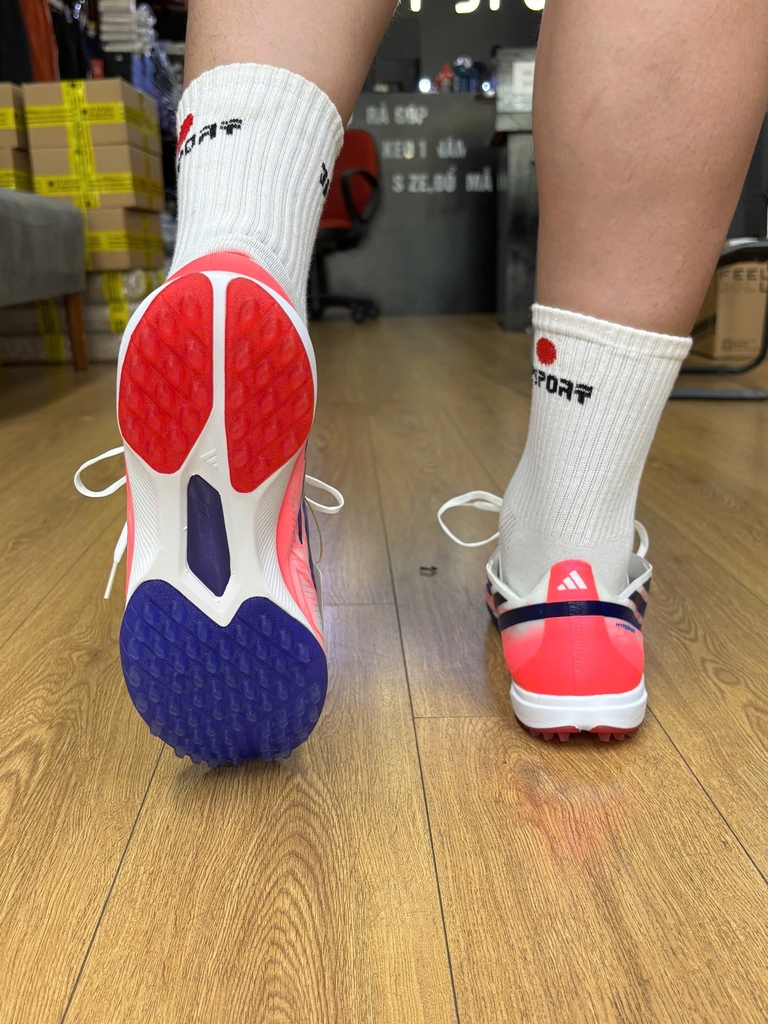 Giày Đá Bóng adidas F50 Hyperfast Pro TF KJ6092 – Trắng/Hồng/Tím