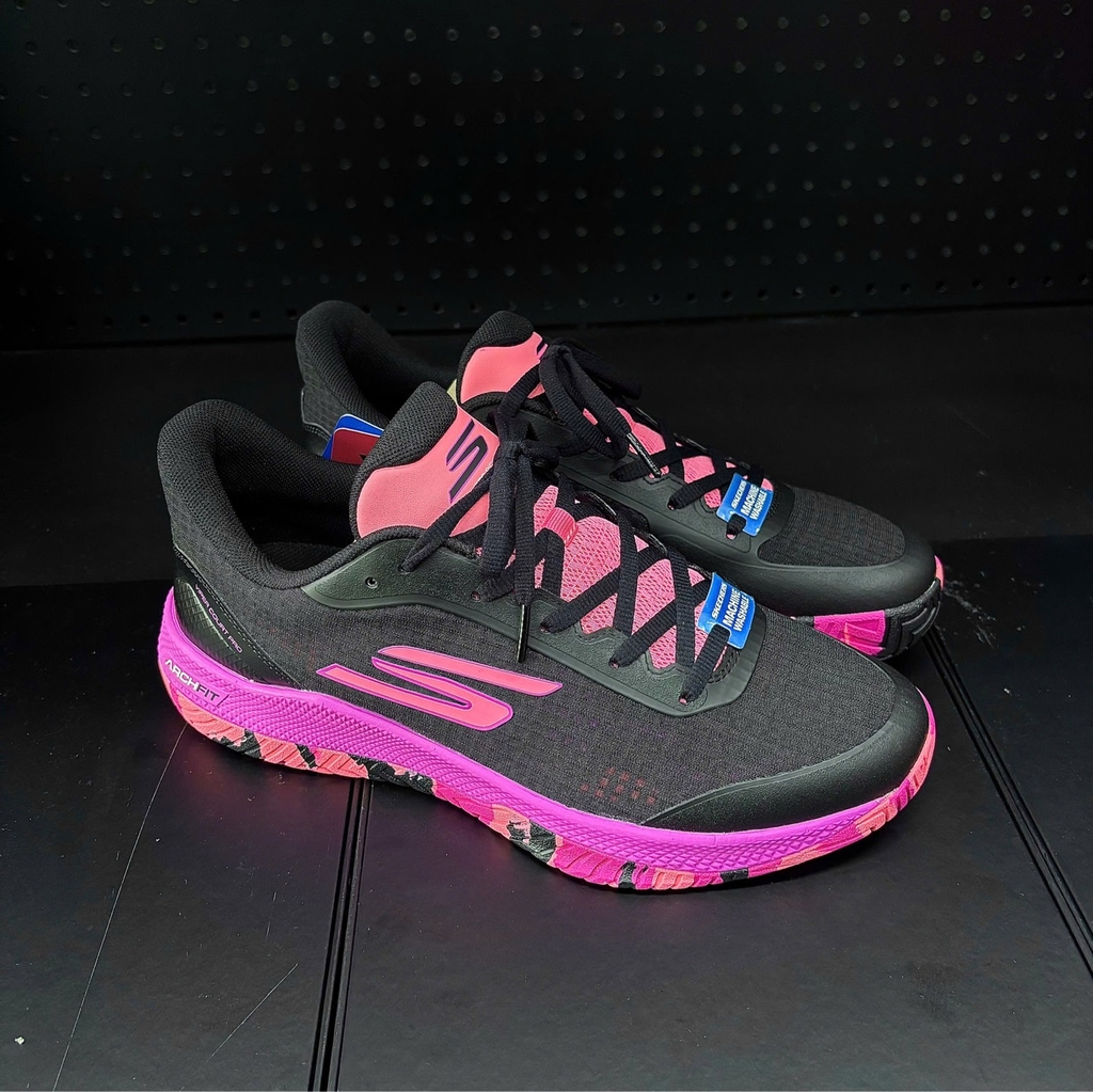 Giày Pickleball Nam Skechers Viper Court Pro Black/Pink 246069-BKHP