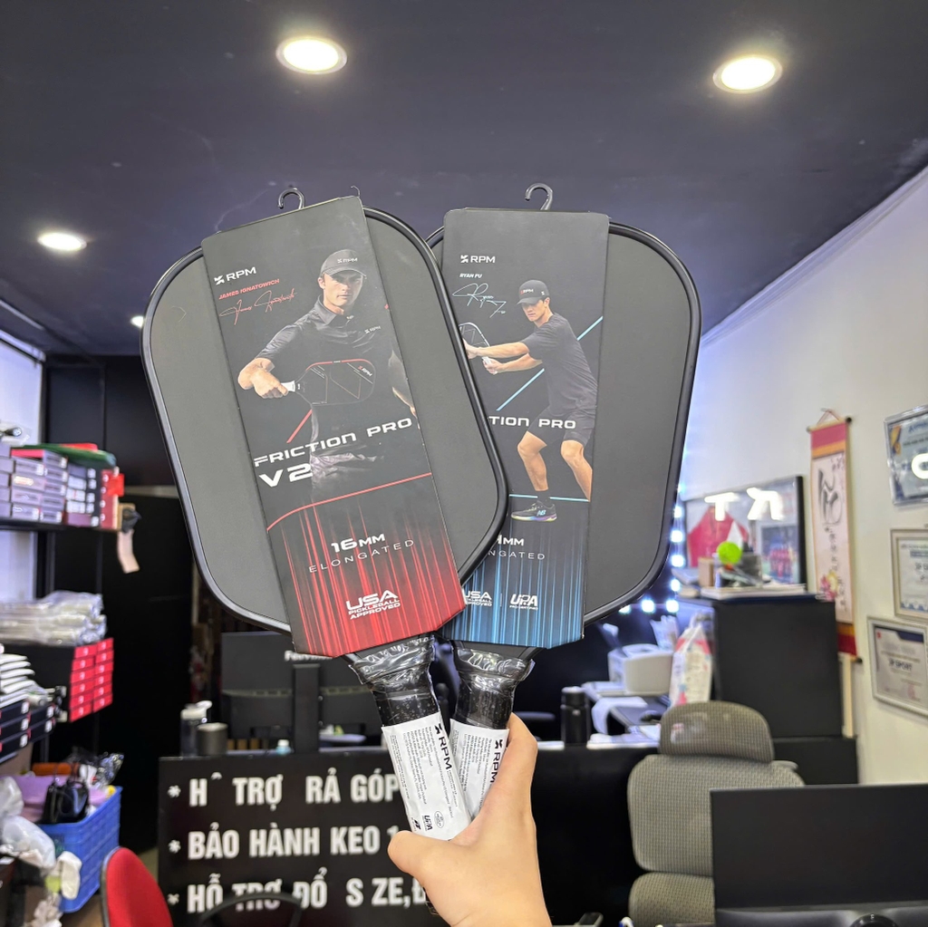 Vợt Pickleball RPM FRICTION PRO V2 Blackout Pro Player Edition