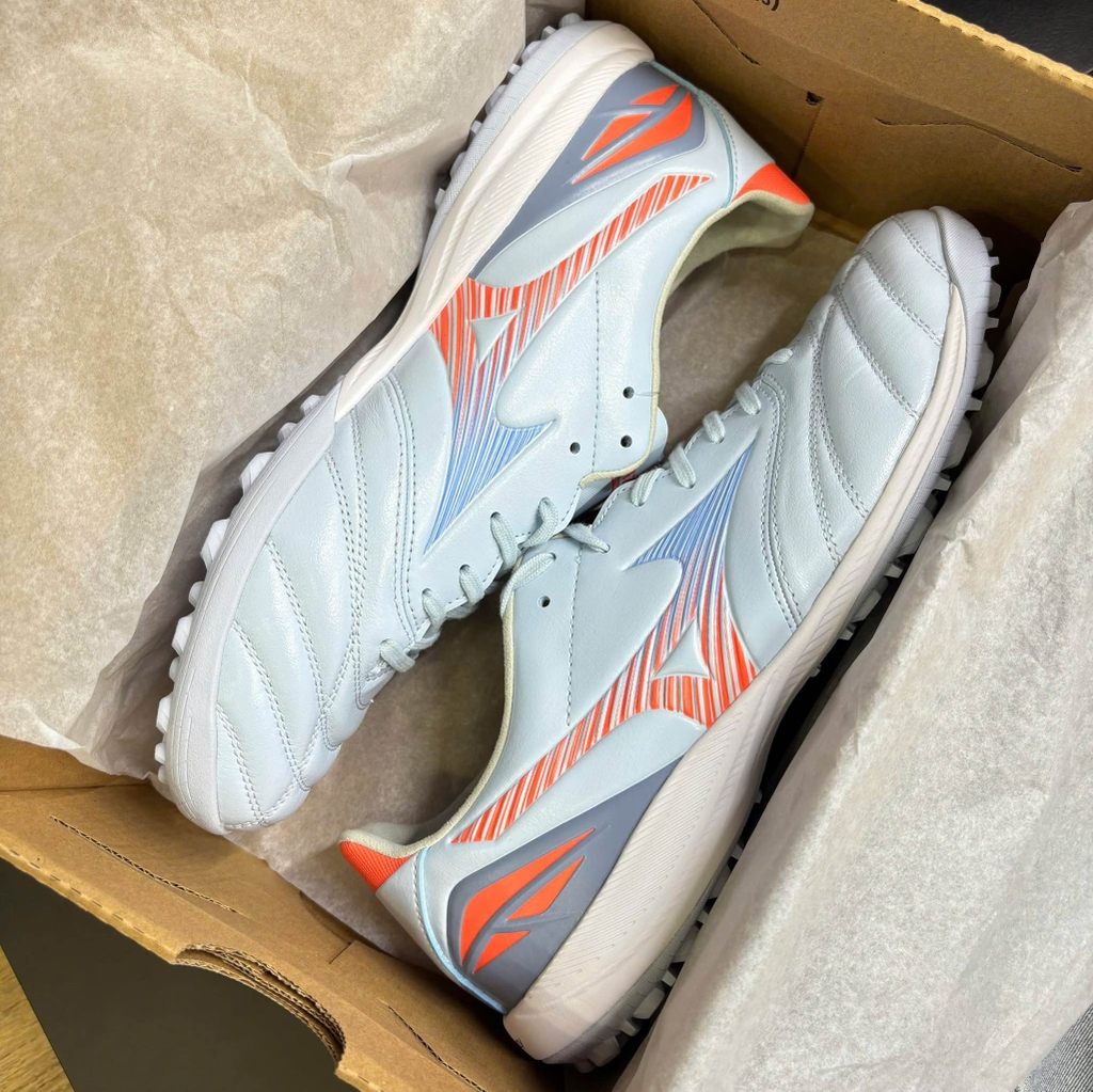 Giày Đá Bóng Mizuno Morelia Neo 5 Pro TF – Xanh Nhạt/Cam – P1GD268422