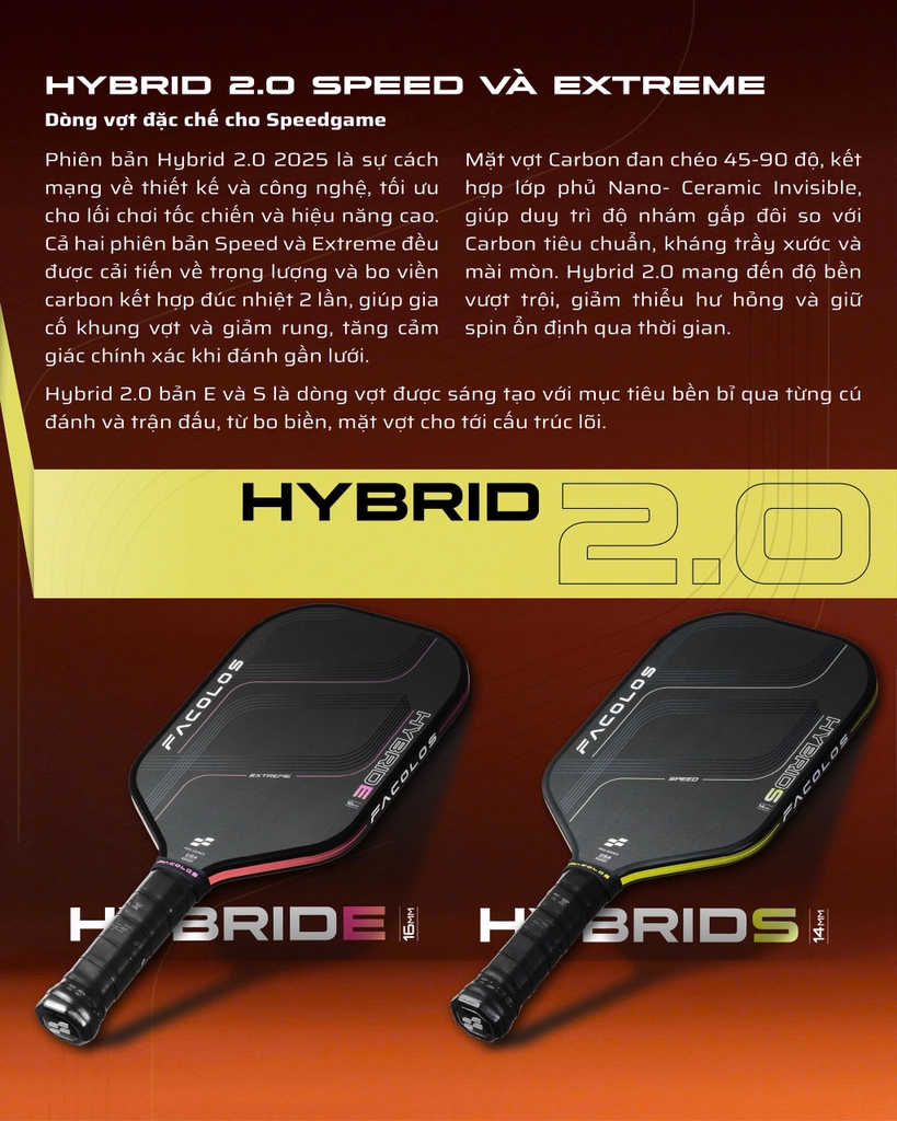 Vợt Pickleball Pro Series – Hybrid 2.0