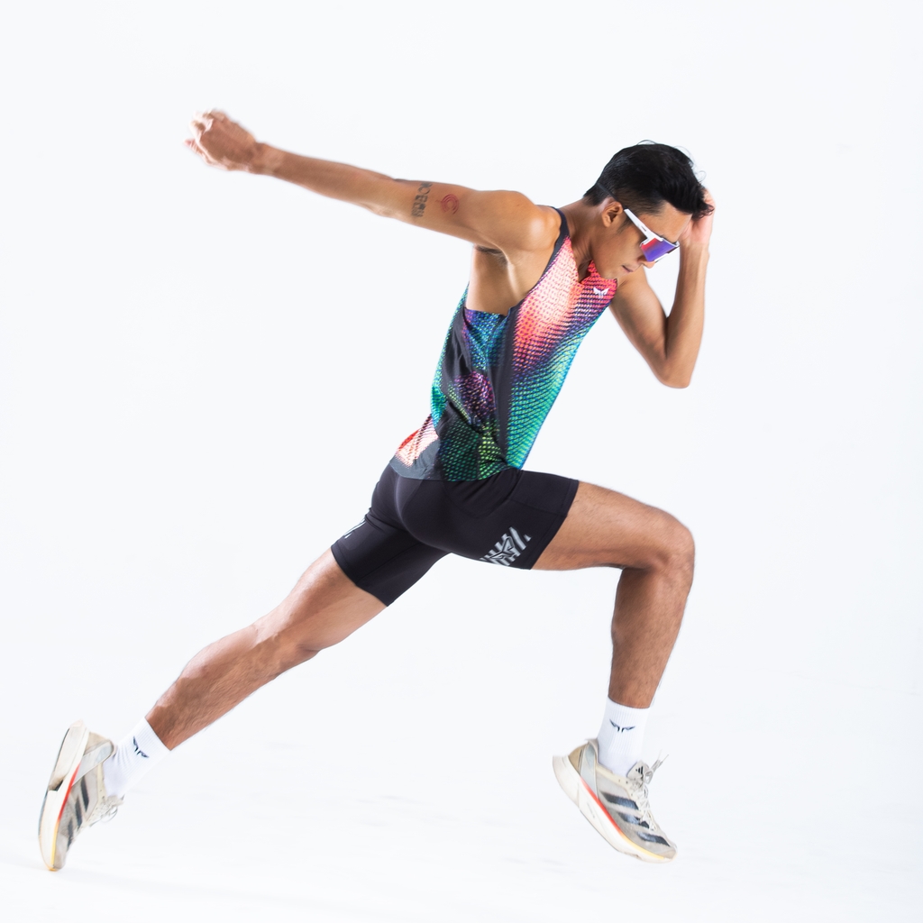 Áo Singlet Chạy Bộ Nam Premium Wolf Active Luminary W276, Công nghệ Seamless & Flatlock