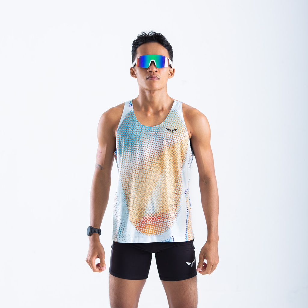 Áo Singlet Chạy Bộ Nam Premium Wolf Active Luminary W276, Công nghệ Seamless & Flatlock