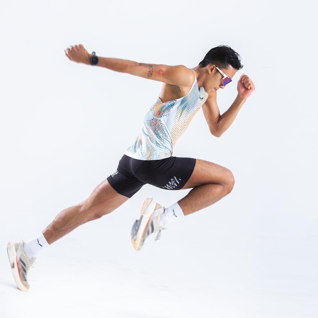 Áo Singlet Chạy Bộ Nam Premium Wolf Active Luminary W276, Công nghệ Seamless & Flatlock