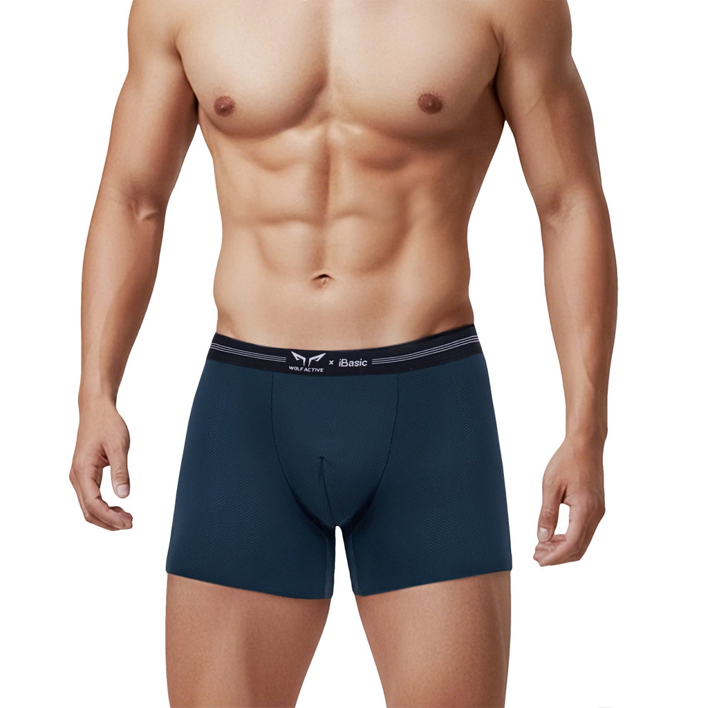 Quần Lót Nam Thể Thao Wolf Active x iBasic PANM155 Airy Thoáng Khí Phom Trunk Không Đường May Freecut