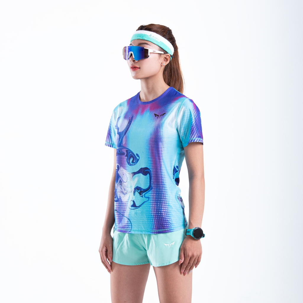 Áo Thun Chạy Bộ Nữ Wolf Active Light Fern W263, Chất Vải Wolf Active Mỏng Nhẹ, Tôn Dáng, Mát Mẻ