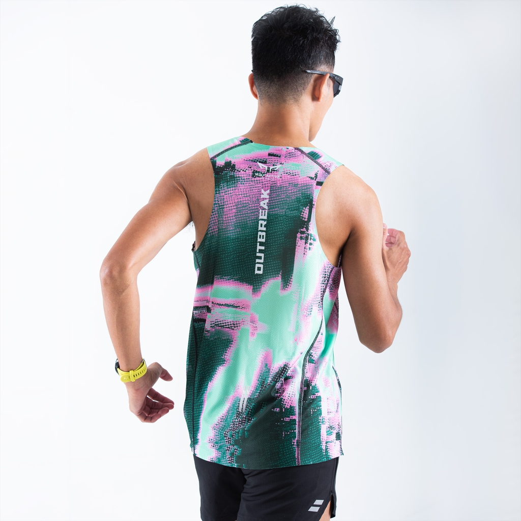 Áo Singlet Chạy Bộ Premium Wolf Active Outbreak W274, Siêu Nhẹ, Tối Ưu Chuyển Động