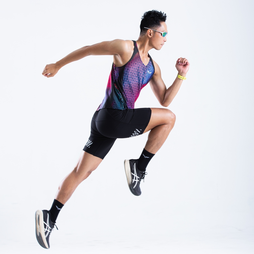Áo Singlet Chạy Bộ Nam Premium Wolf Active Luminary W276, Công nghệ Seamless & Flatlock