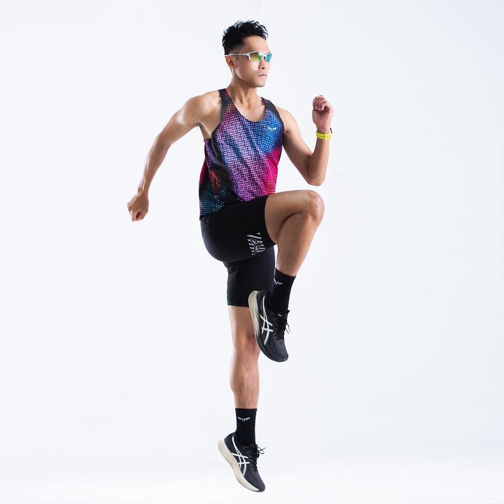 Áo Singlet Chạy Bộ Nam Premium Wolf Active Luminary W276, Công nghệ Seamless & Flatlock