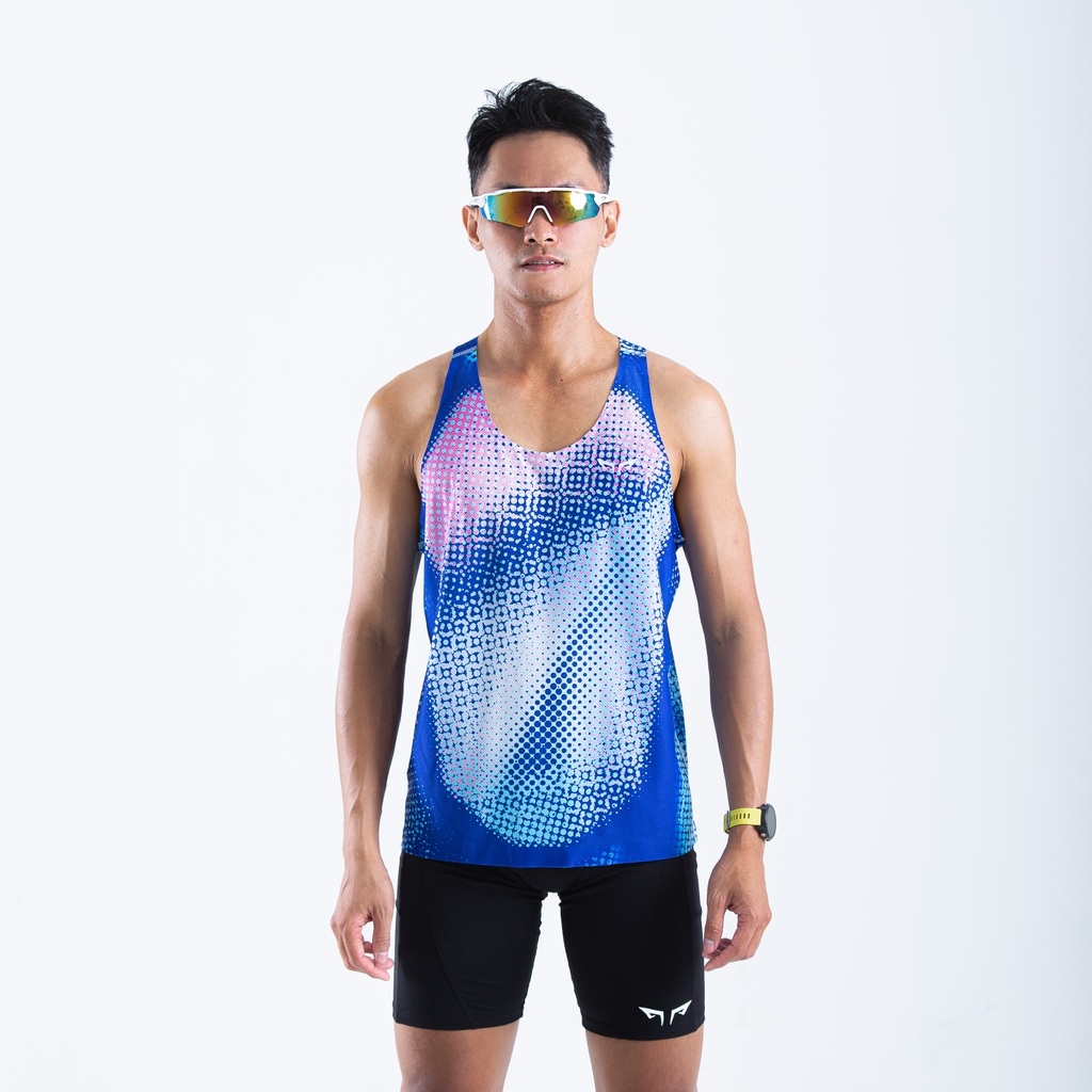 Áo Singlet Chạy Bộ Nam Premium Wolf Active Luminary W276, Công nghệ Seamless & Flatlock