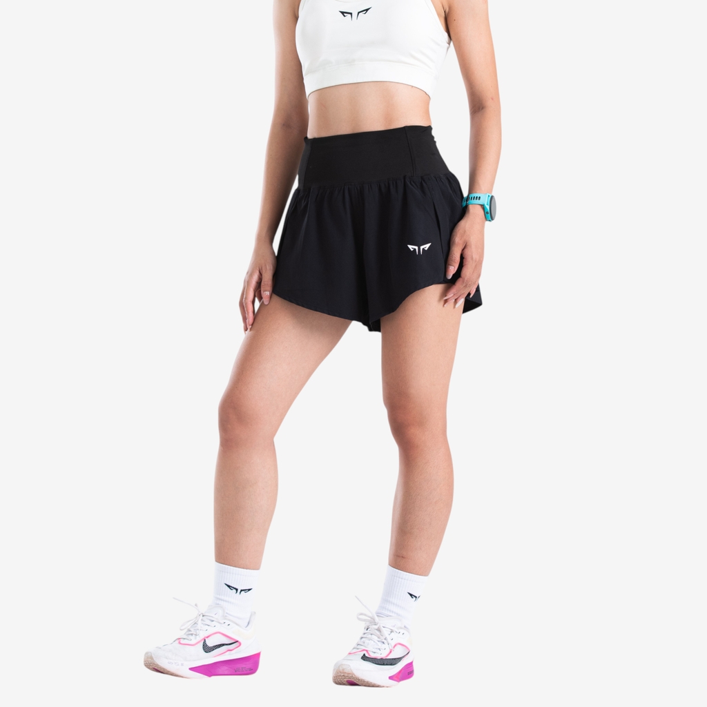 Quần 2 Lớp Chạy Bộ Nữ Wolf Fly 270, Quần Chạy Siêu Nhẹ, Xẻ Tà Thoải Mái Bứt Tốc