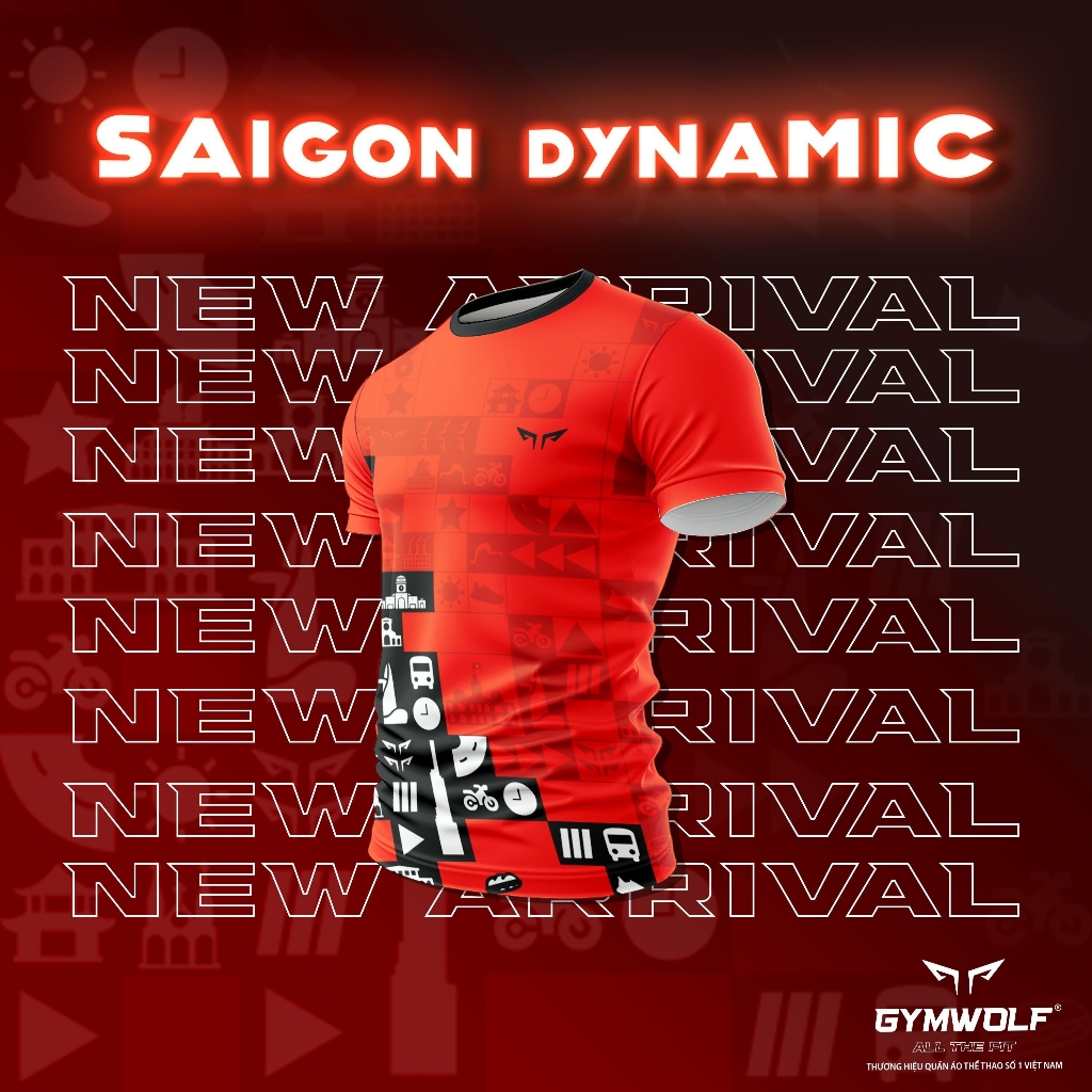 Áo Chạy Bộ Wolf Active Sài Gòn Dynamic W90, Áo Chạy Bộ Nam, Quick Dry, Co Giãn 4 Chiều