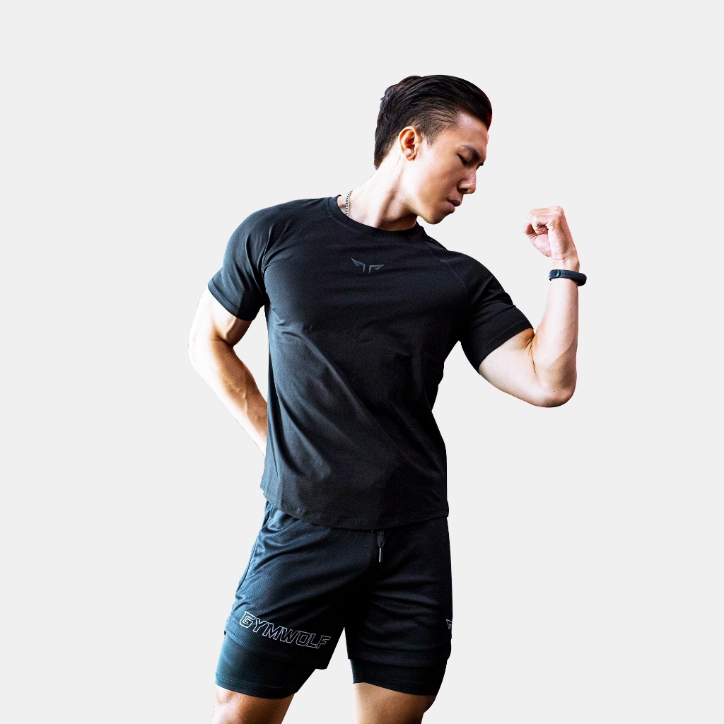 Áo Thể Thao Nam Wolf Active Pro Flex 192, Chất Vải Cotton Cao Cấp Co Giãn 4 Chiều, Thấm Hút Mồ Hôi