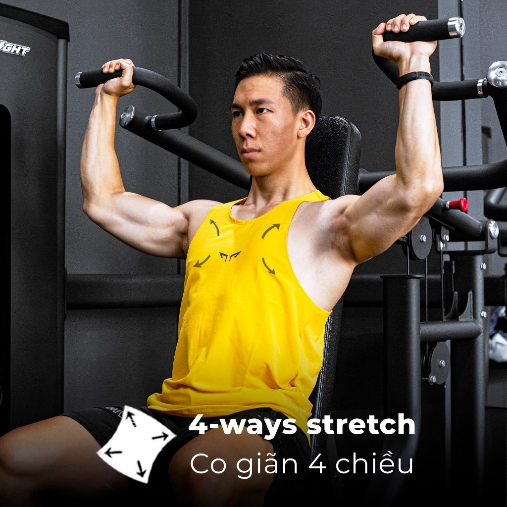 Áo Ba Lỗ Thể Thao Wolf Active Powerflex W189, Áo Tập Gym Nam Form Tôn Dáng, Chất Vải Co Giãn 4 Chiều