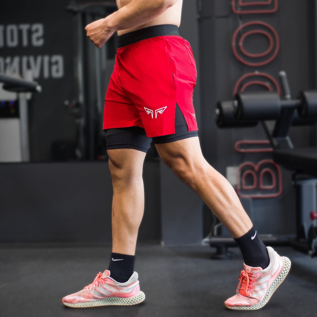 Quần 2 Lớp Thể Thao Wolf Active Essential V1 W110, Quần 2 Lớp Chạy Bộ, Tập Gym Chất Vải Cao Cấp