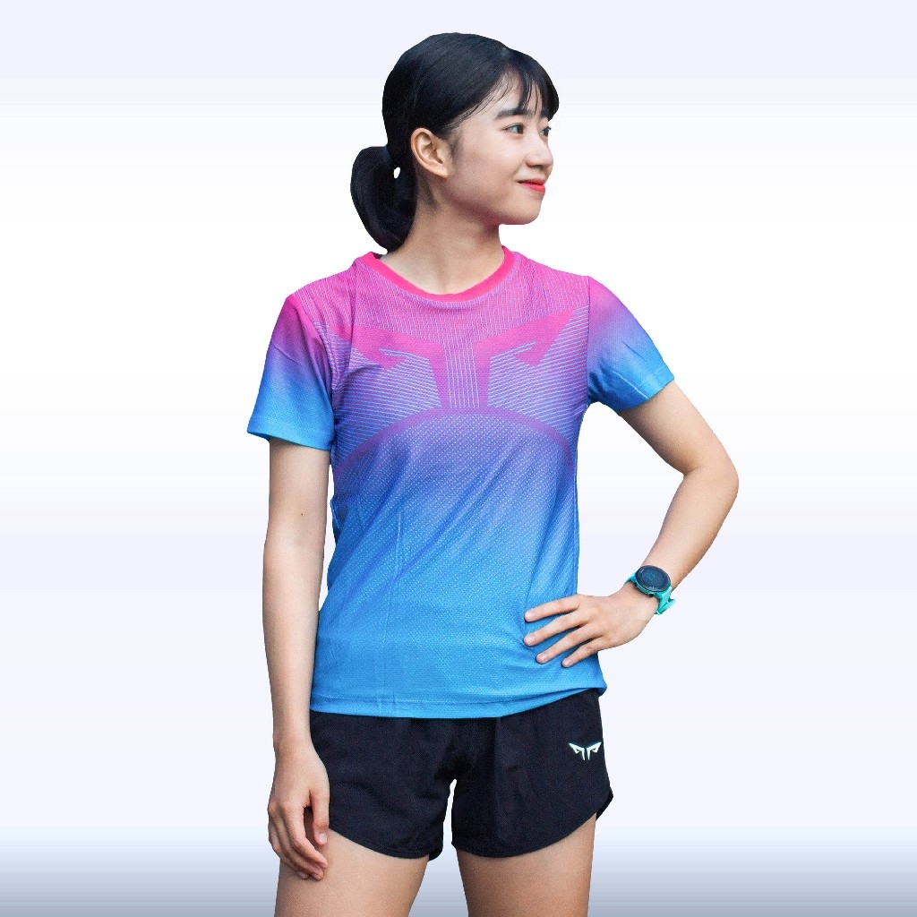 Áo Chạy Bộ Nữ Run Original 73, Áo Chạy Bộ Chất Vải Wolf Active, Nhanh Khô, Co Giãn 4 Chiều, Tôn Dáng