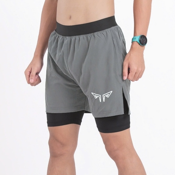 Quần 2 Lớp Thể Thao Wolf Active Essential V1 W110, Quần 2 Lớp Chạy Bộ, Tập Gym Chất Vải Cao Cấp