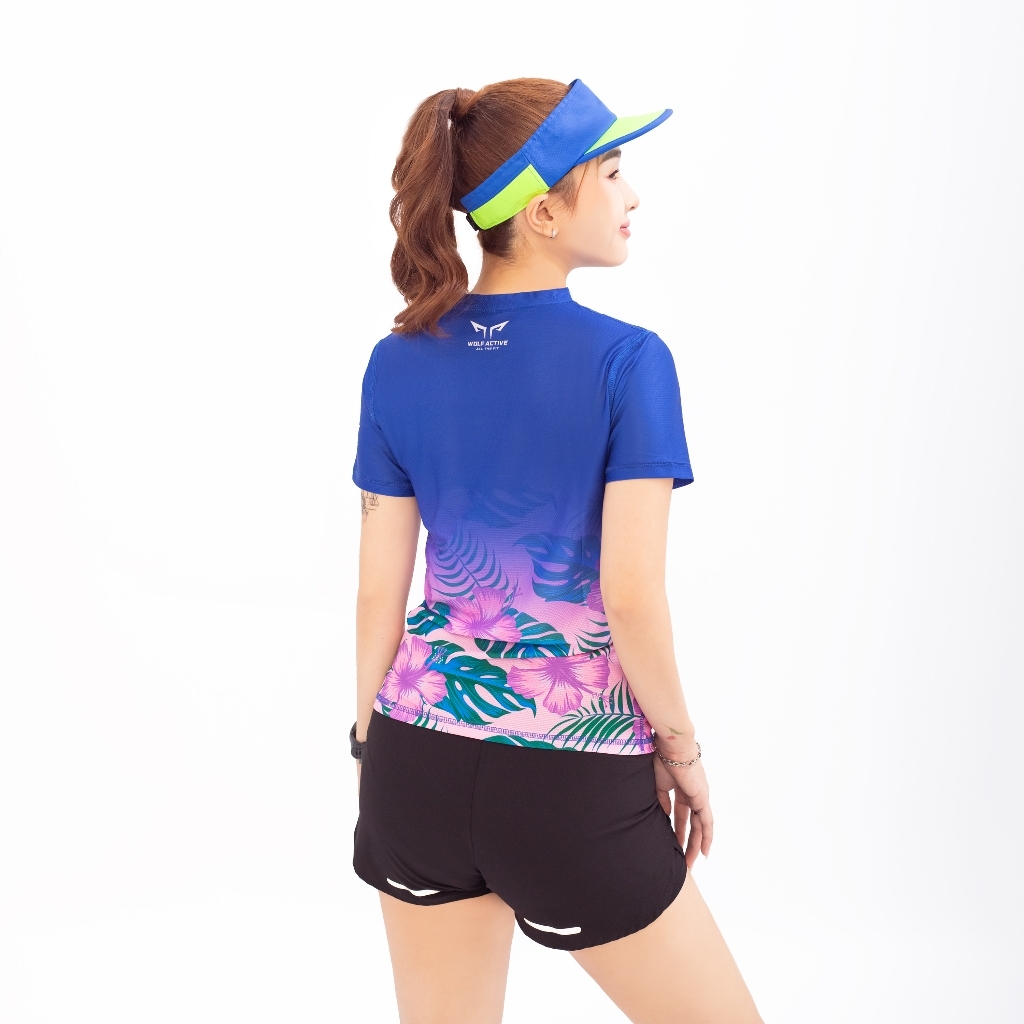 Áo Thun Nữ Chạy Bộ Wolf Active Tropical Energy W213, Chất Vải Nhẹ, Nhanh Khô, Thoáng Khí