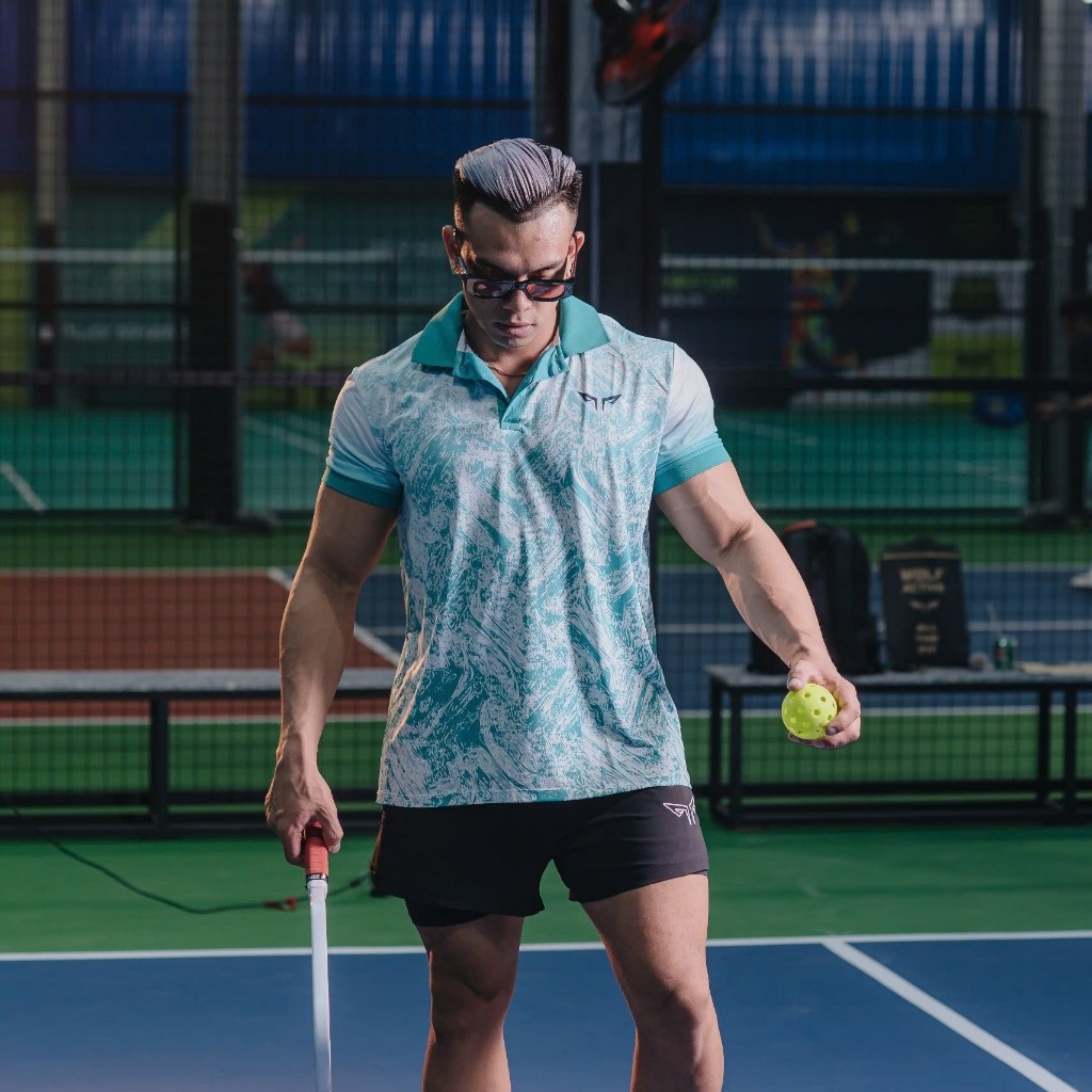 Áo Polo Pickleball Nam Wolf Active Ocean Man W156, Chất Vải Wolf Pro Cao Cấp, Thoáng Khí, Mát Mẻ