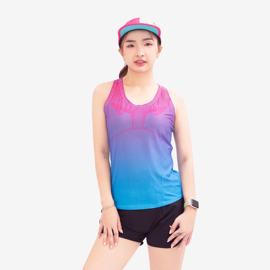 Áo Singlet Chạy Bộ Nữ Wolf Active Run Original W106, Áo Ba Lỗ Chạy Bộ Thoáng Khí, Màu Sắc Nổi Bật