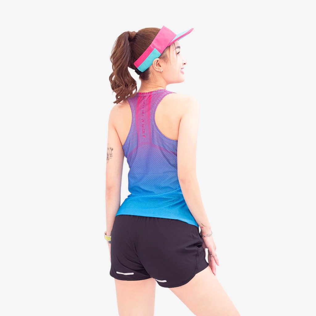 Áo Singlet Chạy Bộ Nữ Wolf Active Run Original W106, Áo Ba Lỗ Chạy Bộ Thoáng Khí, Màu Sắc Nổi Bật