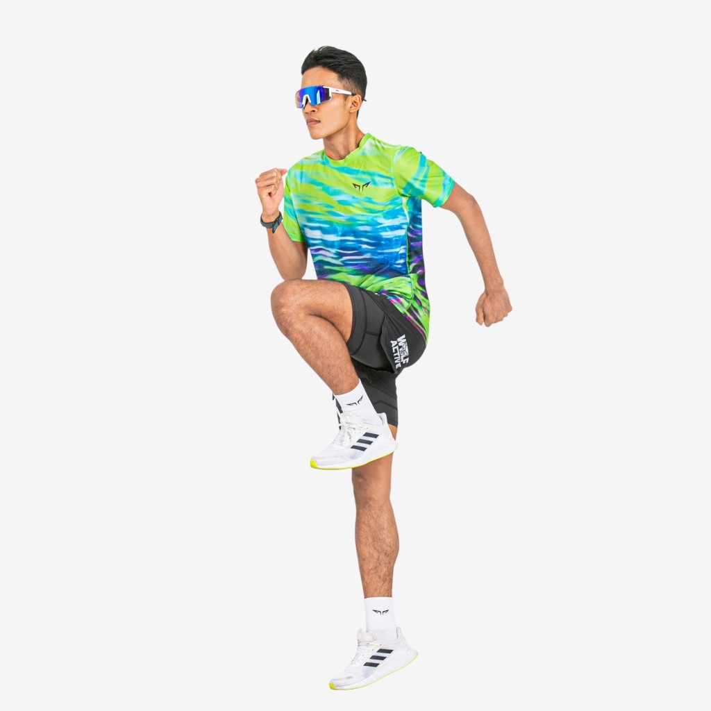 Áo Thun Chạy Bộ Nam Wolf Active The Leaf W260, Thiết Kế Đẳng Cấp, Vải Siêu Nhẹ, Thoáng Khí, Cực Mát
