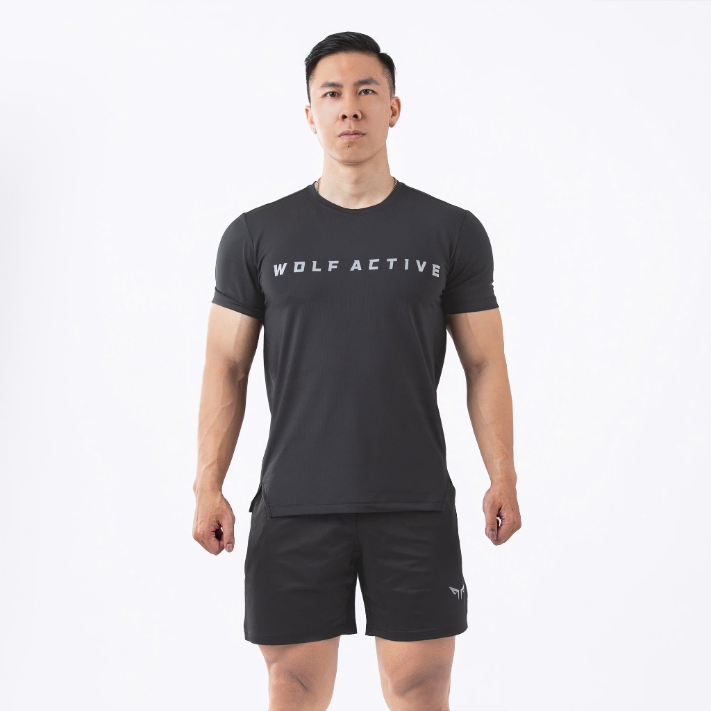 Áo Thun Tập Gym Wolf Active Gym Essential 146, Vải Maxcool Mềm Mịn, Thoáng Khí, Mát Mẻ