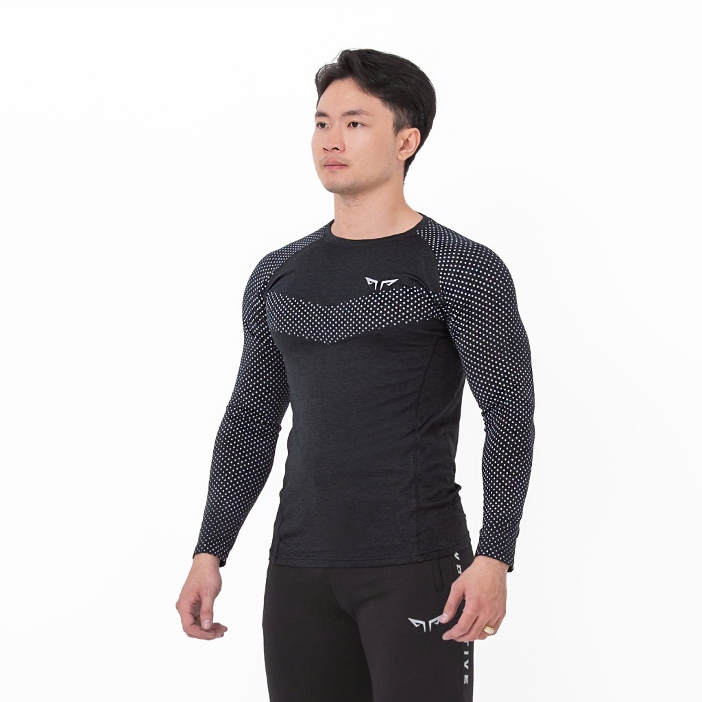 Áo Tay Dài Nam Wolf Active Powerfit V2, Form Raglan Tôn Dáng, Chất Vải Co Giãn 4 Chiều