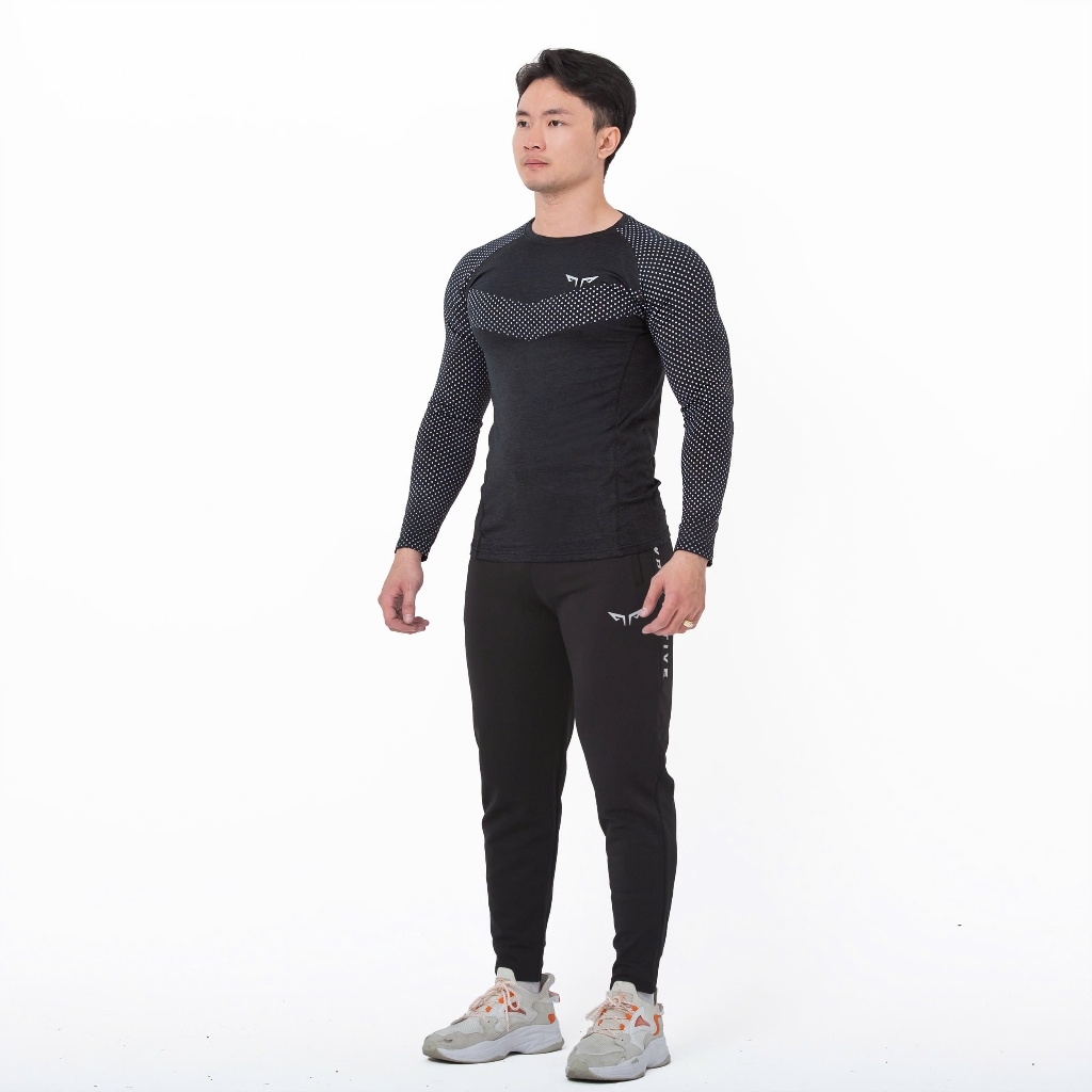 Áo Tay Dài Nam Wolf Active Powerfit V2, Form Raglan Tôn Dáng, Chất Vải Co Giãn 4 Chiều