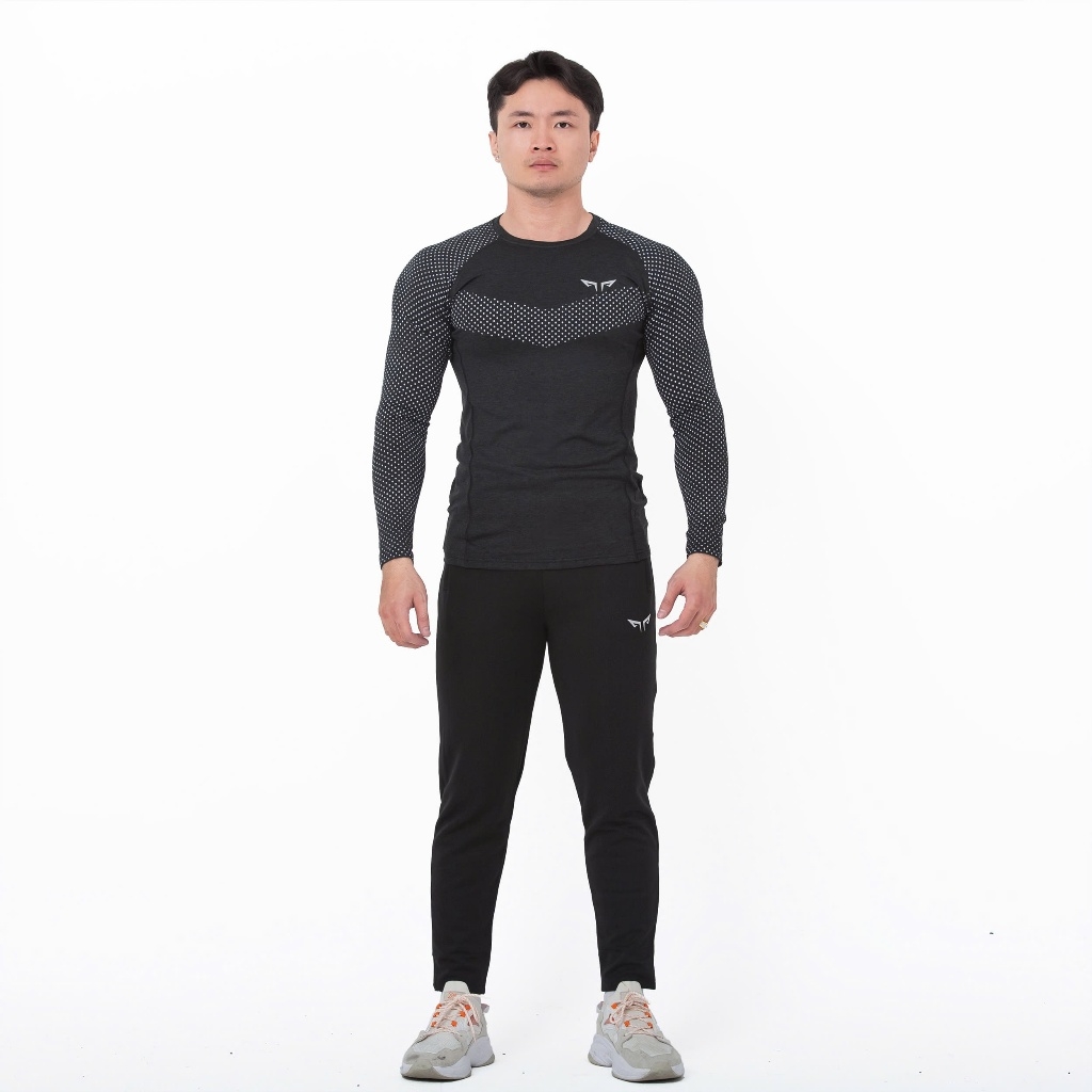 Áo Tay Dài Nam Wolf Active Powerfit V2, Form Raglan Tôn Dáng, Chất Vải Co Giãn 4 Chiều