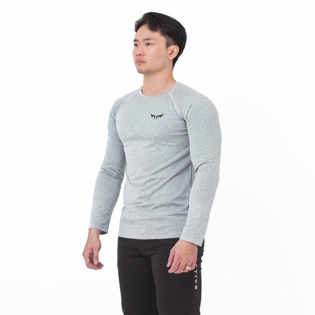 Áo Tay Dài Nam Wolf Active Powerfit V3, Form Raglan Tôn Dáng, Chất Vải Cao Cấp