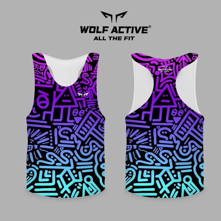 Áo Singlet Chạy Bộ Wolf Active Vui Vẻ 1 W36, Chất Vải Cao Cấp, Quick Dry, Nhanh Khô, Co Giãn 4 Chiều