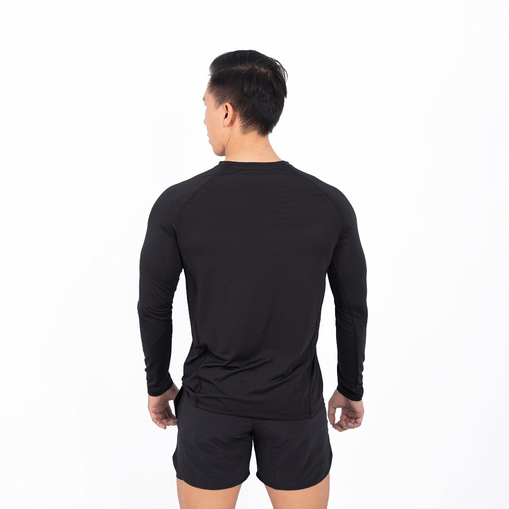 Áo Dài Tay Thể Thao Nam Wolf Active Gym Essential 203, Chất Vải Mềm Mịn,Thoáng Khí, Co Giãn 4 Chiều