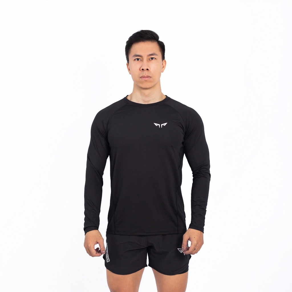 Áo Dài Tay Thể Thao Nam Wolf Active Gym Essential 203, Chất Vải Mềm Mịn,Thoáng Khí, Co Giãn 4 Chiều
