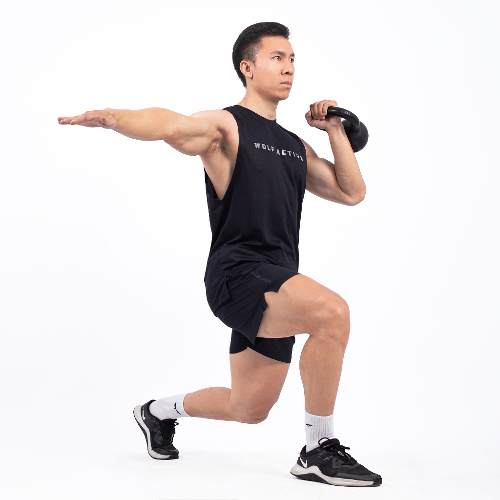 Áo Tanktop Gym Wolf Active Fitpro W145, Áo Tanktop Gym Nam, Chất Vải Nhẹ, Nhanh Khô, Thoáng Khí