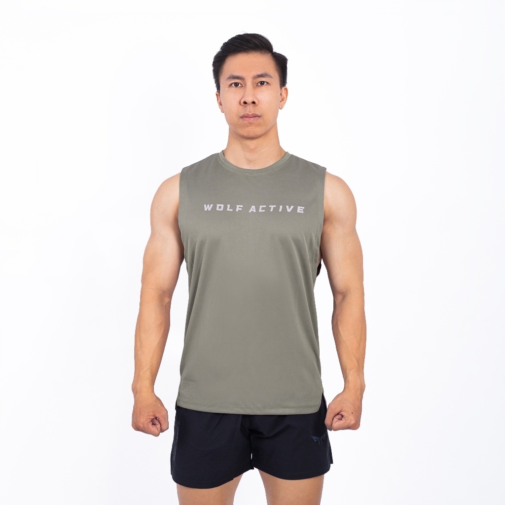 Áo Tanktop Gym Wolf Active Fitpro W145, Áo Tanktop Gym Nam, Chất Vải Nhẹ, Nhanh Khô, Thoáng Khí
