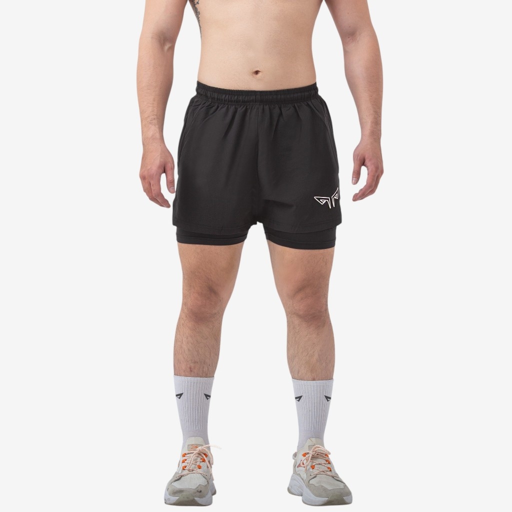 Quần Thể Thao 2 Lớp Nam Wolf Active Essential 175, Quần Tập Gym, Chạy Bộ, Cầu Lông , Thoải Mái Vận Động