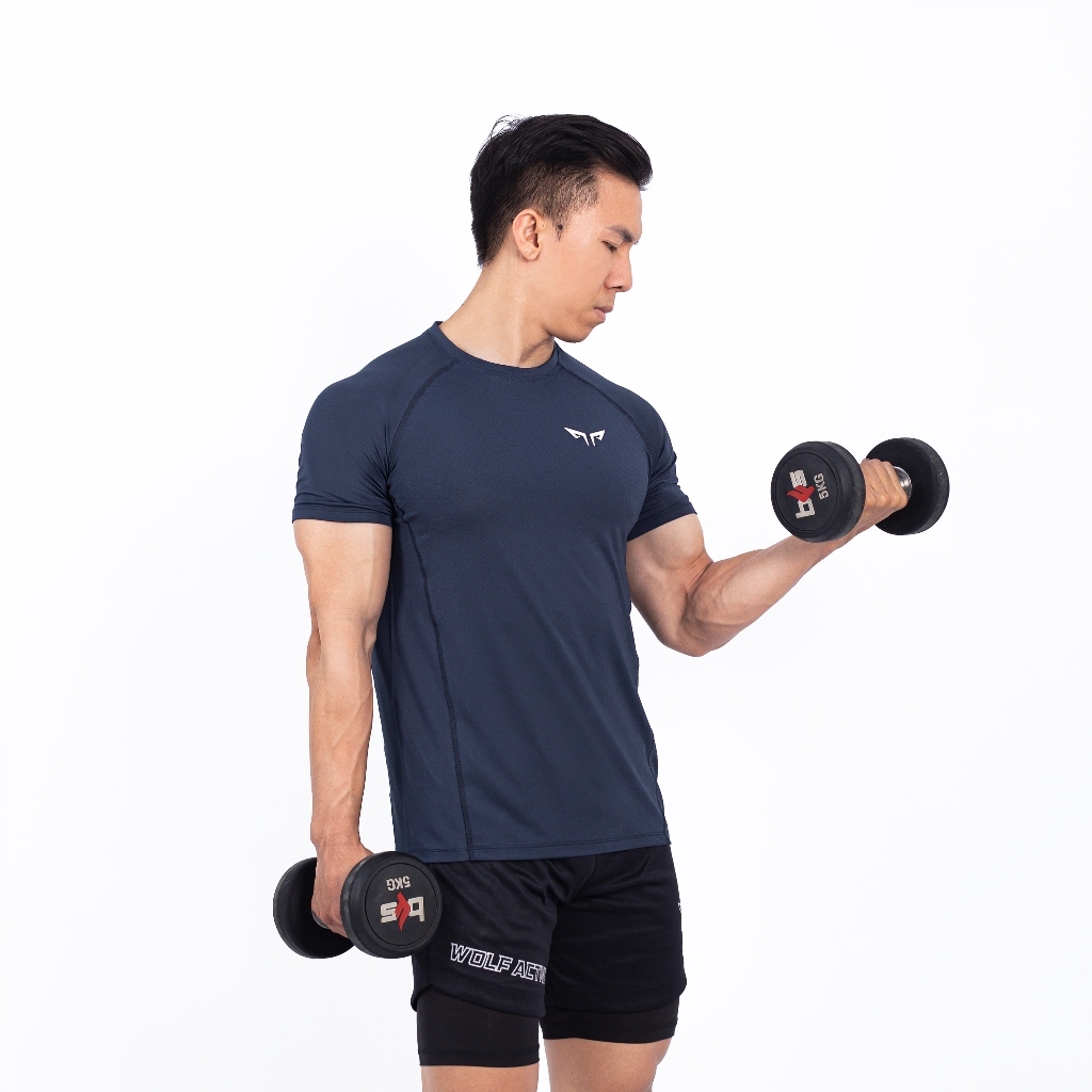 Áo Thun Tập Gym Nam Wolf Active Gym Essential II 201, Chất Vải Maxcool Mềm Mịn, Mát Mẻ