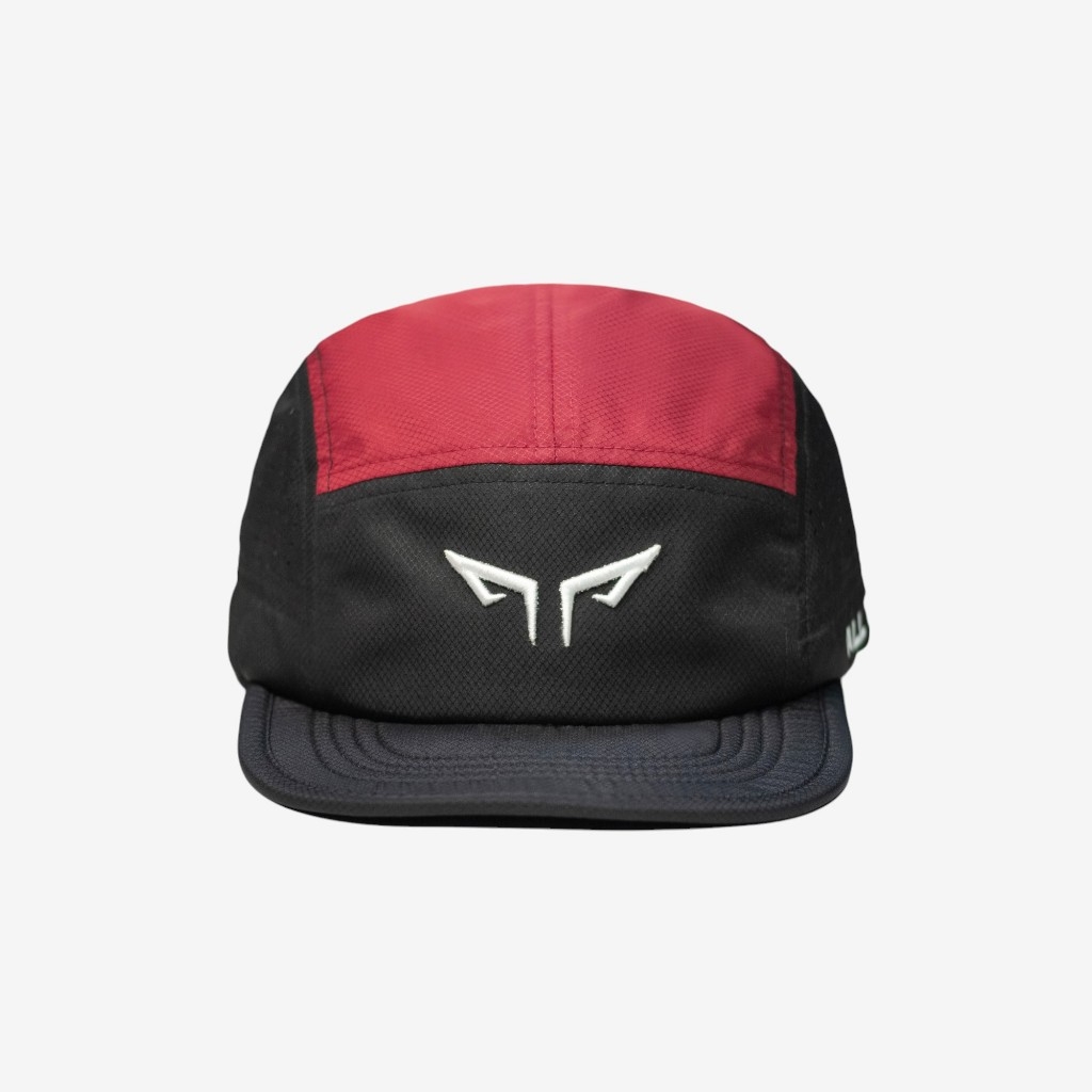 Nón Chạy Bộ Unisex Wolf Active Original 172E, Phối Màu (Đen, Đỏ Đô)