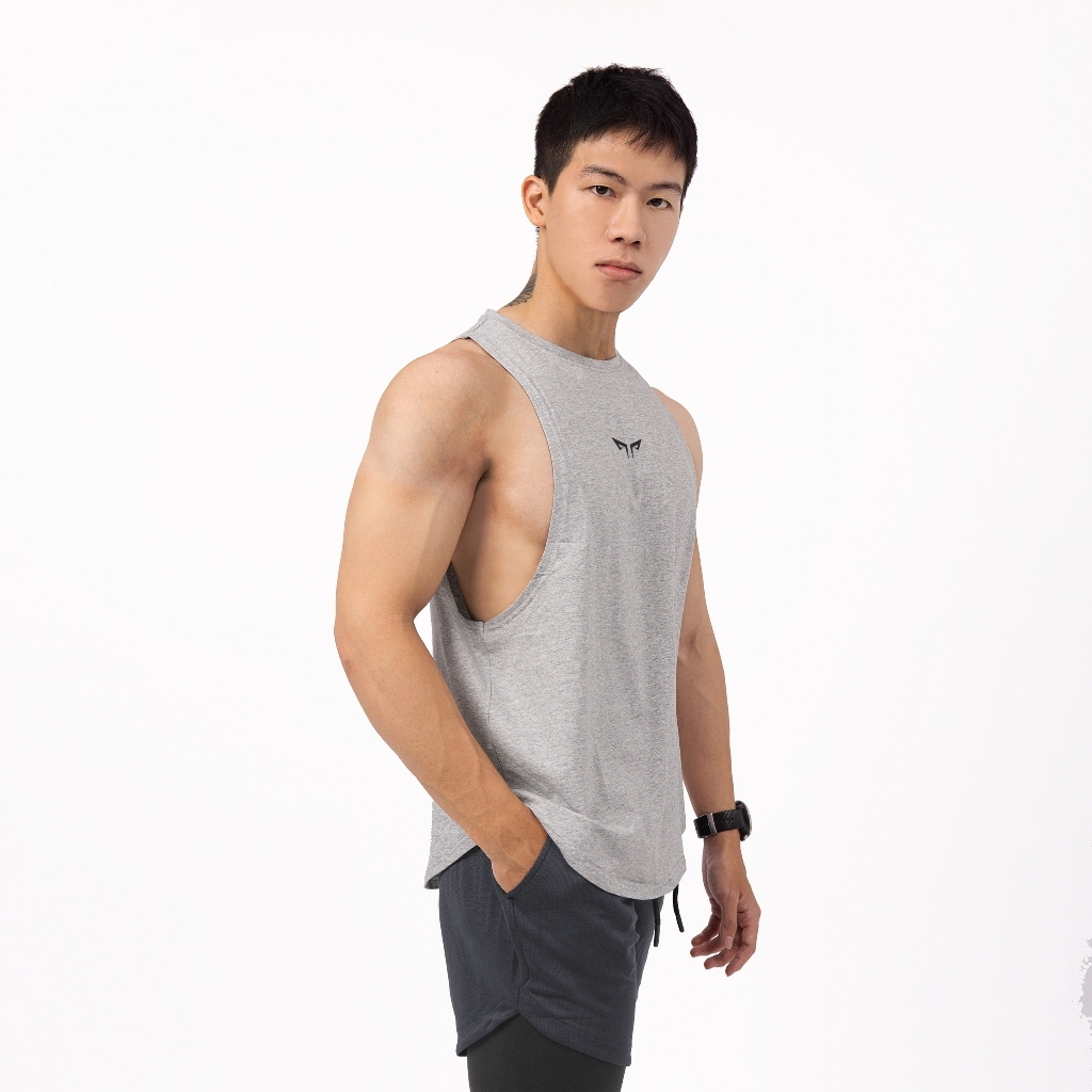 Áo Tanktop Nam Tập Gym Wolf Active Iron Power W190, Chất Vải Cotton, Thấm Hút Mồ Hôi Tốt, Co Giãn Tốt