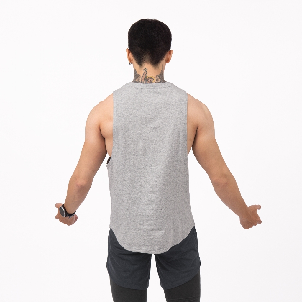Áo Tanktop Nam Tập Gym Wolf Active Iron Power W190, Chất Vải Cotton, Thấm Hút Mồ Hôi Tốt, Co Giãn Tốt