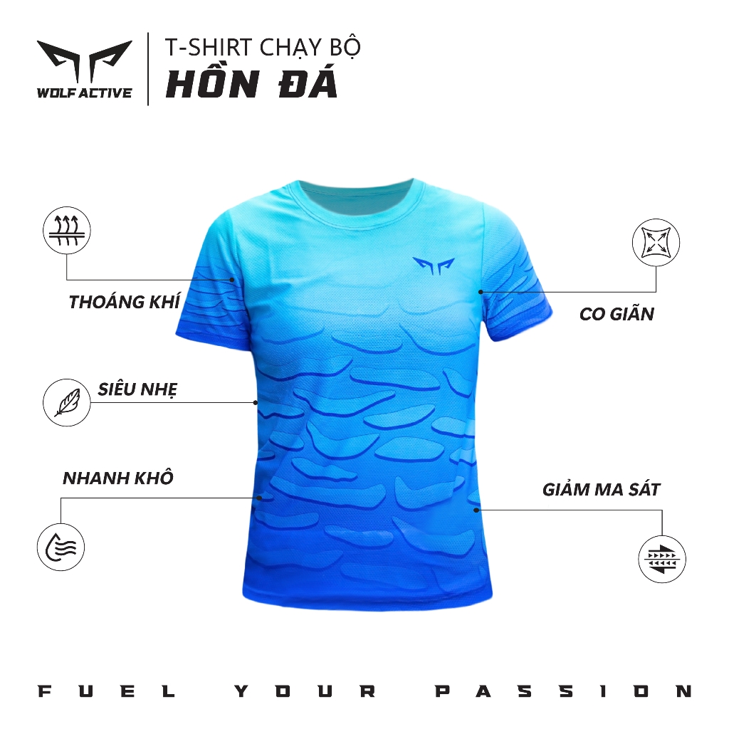Áo Chạy Bộ Nữ Wolf Active Hồn Đá W101, Áo Chạy Bộ Cao Cấp, Vải Wolf Light Siêu Nhẹ, Co Giãn 4 chiều