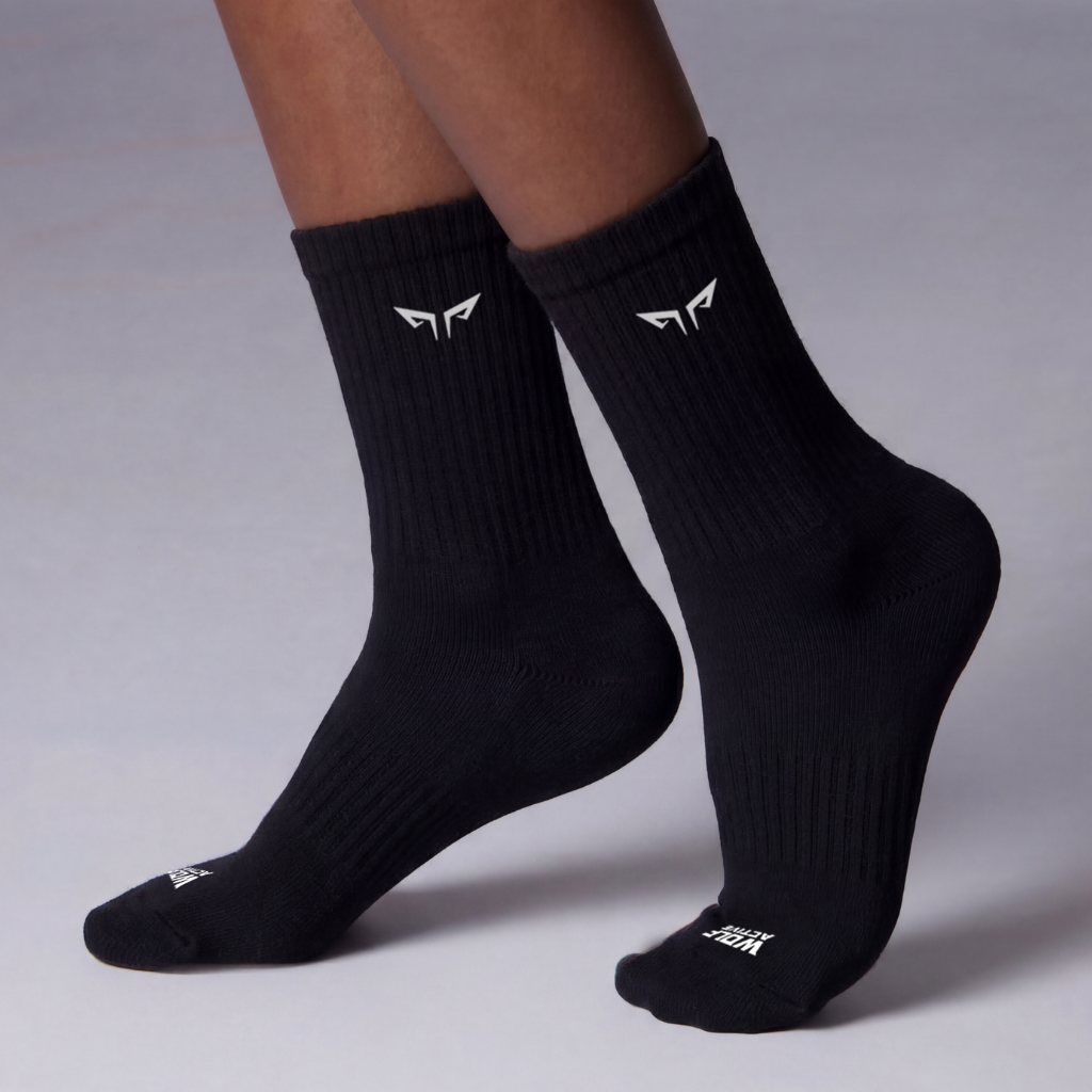 Vớ Chạy Bộ, Tập Gym Cao Cấp Wolf Active W128, Chất Vải Cotton Mềm Mại, Êm Chân
