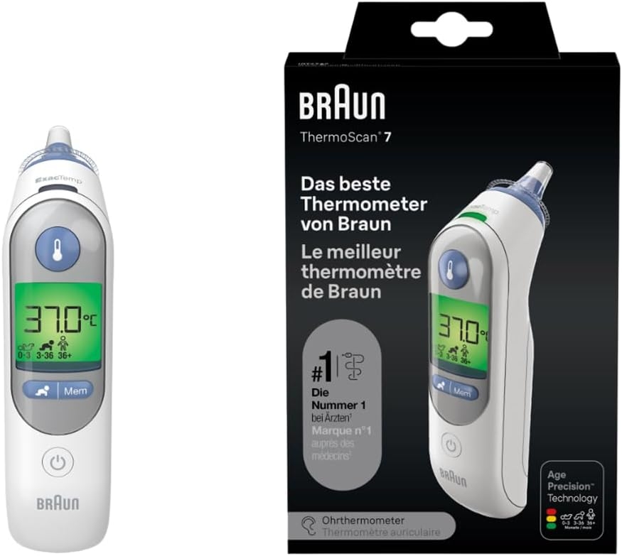 NHIỆT KẾ BRAUN THERMOSCAN 7 VỚI THIẾT KẾ HIỆN ĐẠI ĐO NHIỆT ĐỘ CHÍNH XÁC CAO
